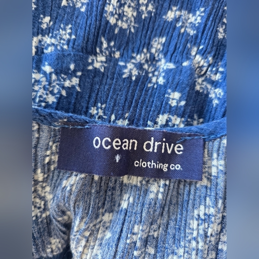 Ocean Drive Floral Blue Dress - Picture 2 of 7